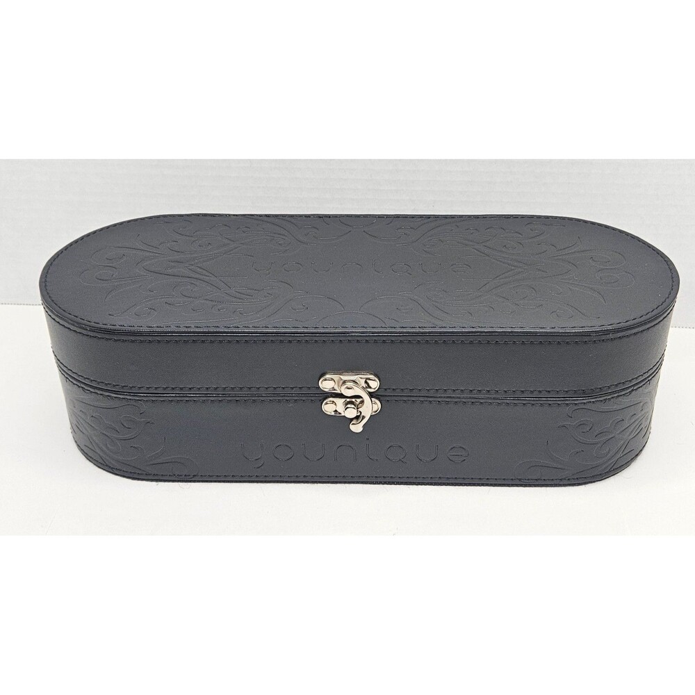 Younique Presenters Hard Black Makeup Case 13" Silver Latch